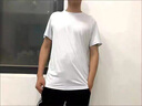 鵲笙冰絲t桖男速干衣短袖夏季薄款透氣休閑大碼運動吸汗上衣運動寬松 白色+黑色【冰絲兩件裝】 XL 【建議110-120斤】 曬單實拍圖