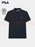 FILA 斐樂(lè)官方男裝針織短袖POLO衫2025夏季新款休閑基礎(chǔ)涼感上衣 傳奇藍(lán)-NV L 175/96A/L 曬單實(shí)拍圖