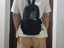 回力小型雙肩包男女多功能兩用單肩斜挎包胸包戶(hù)外登山輕便旅行小背包 黑色大號 曬單實(shí)拍圖