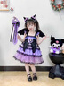G.DUCKKIDS庫洛米衣服女童兒童連衣裙夏季洛麗塔公主裙生日裙子春秋圣誕服裝 吊帶裙+發(fā)箍 夏季 130 建議身高120-130cm7-8歲 曬單實拍圖