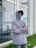 名創(chuàng  )優(yōu)品（MINISO）冰絲防曬衣男大帽檐口罩一體2025夏季新款防紫外線(xiàn)涼感防曬服薄 深灰(純色) L /175(體重120-140斤左右) 曬單實(shí)拍圖