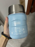 膳魔師（THERMOS）燜燒杯高真空兒童食物罐子帶餐具隨身便攜不銹鋼保溫飯盒SK-3000 SK-3000BL午餐組(無外包裝) 470ml 曬單實(shí)拍圖
