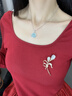 Jay胸針高檔女胸花配飾別針禮盒送長(zhǎng)輩送媽媽生日禮物七夕情人節(jié)禮物 曬單實(shí)拍圖