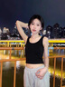 嘉麗薇背心女夏季新款西裝內搭打底背心短款高級感遮副乳工字美背上衣 黑色 XL 曬單實(shí)拍圖