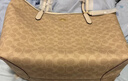 蔻馳（COACH）【品牌直供】女士CITY 33經(jīng)典標(biāo)志大號(hào)托特包單肩CV976IMXDM 曬單實(shí)拍圖