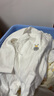 貝瑞加（Babyprints）嬰兒連體衣2件裝新生兒純棉內(nèi)衣長袖四季爬服寶寶哈衣薄款 白黃59 曬單實拍圖