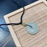 中國黃金（CHINA GOLD）和田玉吊墜男女款足金平安扣項鏈圓滿(mǎn)掛墜生日禮物馬年本命年禮物 平安扣項鏈+兩顆金珠約0.12g*代寫(xiě)賀卡 曬單實(shí)拍圖