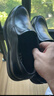 百麗男鞋舒適真皮正裝鞋新款黑色圓頭套腳商務(wù)皮鞋B3GK7CM1 黑色 41 (255mm) 曬單實拍圖