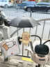 皓梵潔手機(jī)遮陽傘汽車手機(jī)支架小雨傘遮陽神器車用車載導(dǎo)航防曬罩太陽傘 【1把傘+3根扎帶】黑色 曬單實(shí)拍圖