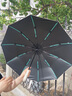 傘小滿(mǎn)全自動(dòng)雨傘大號加固加厚結實(shí)抗風(fēng)折疊太陽(yáng)傘遮陽(yáng)防曬雙人晴雨兩用 140骨-黑膠晴雨傘（抹茶綠） 曬單實(shí)拍圖