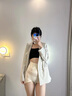 杰麗·莫克（Jerrie Mock）高腰收腹褲內(nèi)褲女強力收小肚子提臀翹臀平角安全褲打底褲塑身褲衩 膚色+黑色【收腹褲安全褲內(nèi)褲】 M (適合80-100斤) 曬單實拍圖