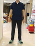 Wirpta高端品牌短袖POLO衫男夏季新款桑蠶絲涼感休閑純色商務(wù)翻領(lǐng)T恤 上青色（禮盒裝） XL （建議145-160斤） 曬單實(shí)拍圖