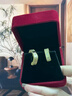 oivsy925純銀耳環(huán)女耳扣金西太后土星耳釘夾款方圈耳夾裝飾耳圈禮物 銀耳環(huán)【s925銀+鋯石+K金】一對 定制版1 曬單實(shí)拍圖