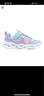 Skechers斯凱奇童鞋女童魔術(shù)貼閃燈鞋兒童跑鞋舒適學(xué)生休閑鞋302339L 曬單實(shí)拍圖