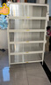 中偉（ZHONGWEI）鋼制書(shū)柜防塵書(shū)架鐵皮柜帶玻璃門(mén)展示柜家用落地儲物柜六層100寬 曬單實(shí)拍圖