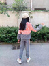 G.DUCKKIDS童裝女童秋裝套裝新款兒童運動套裝春秋季女孩衣服大童外套褲子潮 灰色 140 身高130-140cm年齡9-10歲 曬單實拍圖