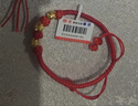 周鼎生新款黃金生肖豬轉(zhuǎn)運珠手鏈女999足金金豬寶寶金飾五福豬七夕禮物 三只豬約：0.45-0.65g紅繩豬隨機 曬單實拍圖