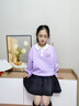班尼路童裝兒童套裝秋季女童翻領(lǐng)衛衣百褶裙甜美裙子2025新款學(xué)院風(fēng)衣服 櫻花粉 BNL花雨小兔X+白 120 【推薦40-50斤】 曬單實(shí)拍圖