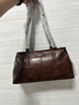 CHARLES&KEITH25秋季新品復(fù)古油蠟皮繩結(jié)單肩腋下包七夕禮物CK2-20782673 Distressed Coffee咖啡色 M 曬單實(shí)拍圖