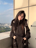 鴨鴨中長(zhǎng)款羽絨服女2025冬季新款撞色連帽時(shí)尚保暖顯瘦韓版派克服外套 米白色 M (建議110-130斤) 曬單實(shí)拍圖
