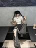 DALEY MODE黑色綁帶破洞牛仔褲女夏季設(shè)計(jì)感高腰直筒寬松闊腿拖地牛仔褲女  黑色 薄款 L 建議105-120斤 曬單實(shí)拍圖