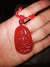 淘運閣屬狗屬豬本命佛吊墜狗豬保歲紅瑪瑙復古吊墜項墜紅掛繩飾 紅繩款 曬單實(shí)拍圖