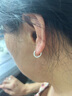 伊燦S999銀耳圈養耳洞耳環(huán)圈圈小眾設計感高級耳飾女睡覺(jué)免摘素圈耳扣 S999銀水鉆耳圈14mm 曬單實(shí)拍圖