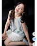 闊色（kuose）藍色蕾絲花邊提花背心吊帶女2025夏季新款設計感鏤空花苞上衣 淺藍色 S 曬單實拍圖