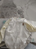 迪尼豆豆夏季長袖開衫t恤純棉衣服嬰兒上衣薄款兒童體恤一歲寶寶夏裝居家 圓領(lǐng)摁扣夏季上衣~熊仔寶貝黃 90 碼（10-18月） 曬單實拍圖