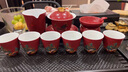 簡(jiǎn)先生中國(guó)紅色功夫茶具套裝新款家用泡茶輕奢陶瓷茶杯蓋碗禮盒裝S 中國(guó)紅茶具套 23件 曬單實(shí)拍圖
