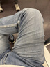 Levi's李維斯冰酷系列男士502經(jīng)典錐形美式復(fù)古休閑藍(lán)色牛仔褲 中藍(lán)色 34 (32) 曬單實(shí)拍圖