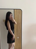 圣保美黑色辣妹背心連衣裙女夏季2025新款小個子穿搭包臀短裙子套裝顯瘦 套裝【上衣+裙子配腰帶】 M 碼 曬單實拍圖