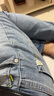 真維斯牛仔褲男夏季新款彈力修身直筒男褲時(shí)尚休閑褲子男裝長(zhǎng)褲 6602淺藍(lán)色 30 曬單實(shí)拍圖