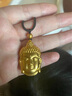 興穎金包銀佛頭項(xiàng)鏈女吊墜如來佛祖純金包銀掛墜佛像情侶款送老婆禮物 金1克-總重約15克-佛頭吊墜 曬單實(shí)拍圖