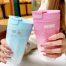 膳魔師（THERMOS）保溫杯400ml男女士?jì)和?16L不銹鋼咖啡保冷水杯子TEME-400S PK 曬單實(shí)拍圖
