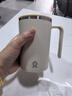 小米白電動(dòng)磁力攪拌杯全自動(dòng)咖啡杯馬克杯咖啡豆奶粉搖搖杯懶人旋轉水杯 【抗菌304+一鍵攪拌】電動(dòng)款米色 350ml 曬單實(shí)拍圖