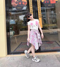 女童夏套裝2025新款女孩巨好看夏裝衣服夏季kt貓短袖半身裙兩件套 上衣+裙子【含公仔】 140 曬單實(shí)拍圖
