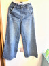 朗姿純棉高級感高腰闊腿寬松微喇褲復古藍色修身牛仔褲秋季新品 霧霾藍色 S 曬單實(shí)拍圖