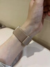 適用蘋(píng)果手表表帶s10磁吸iwatch s9編織尼龍apple watch S8/7/6代 奶茶色尼龍 磁吸表帶 適用s10 42mm 曬單實(shí)拍圖
