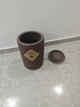 壺之歌 宜興原礦紫砂茶葉罐10-70餅吉祥如意大號茶缸存茶儲茶家用密封罐 28餅【如意】老紫泥+底座 曬單實(shí)拍圖