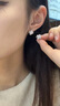 締時(shí)尚四葉草銀耳環(huán)女士莫桑鉆石耳圈耳飾七夕情人節(jié)禮物送女生女友老婆 EH025 四葉草鉆石耳環(huán)1克拉一對 曬單實(shí)拍圖