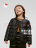 保姆鵝 兒童羽絨內膽輕體保暖男女童短款簡(jiǎn)約校服伴侶羽絨服冬裝 炭黑 130 曬單實(shí)拍圖