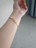 周六福碎冰冰銀手鐲女爆閃黃金色鐲子生日禮物D1014856 58mm 曬單實(shí)拍圖