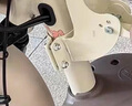 首邁雅迪電動(dòng)車(chē)前置兒童座椅B20-D/C26淘淘plus通用可折疊寶寶坐椅 米白色+圍欄 曬單實(shí)拍圖