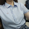 Navigare意大利小帆船女休閑翻領(lǐng)T恤簡約短袖POLO衫2325525509 蘭紫 S  曬單實(shí)拍圖