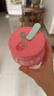 特百惠（Tupperware）吸吸罐550ml女生學(xué)生密封帶吸管水杯子夏季自制飲品奶昔 甜蜜粉 曬單實(shí)拍圖