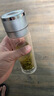 澗冰摔不壞的鋼化玻璃杯一鍵開(kāi)蓋茶車(chē)載速開(kāi)茶水分離男士新款高檔雙層 500ml銀【速開(kāi)雙層加厚防爆防漏】 曬單實(shí)拍圖