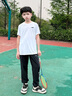 LI-NING KIDS李寧兒童運動套裝夏季運動跑步透氣速干長褲短袖t恤男大童兩件套 白色小標A【夏季運動套裝】 150 cm 曬單實拍圖