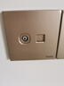 施耐德電氣 開(kāi)關(guān)插座面板 86型暗裝家用墻壁電源插座面板 皓呈系列珍珠金色 二位電視+超五類(lèi)電腦插座 弱電類(lèi) 曬單實(shí)拍圖