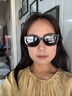 BOLON暴龍眼鏡楊紫同款貓眼寬腿墨鏡女太陽鏡旅行百搭配飾防曬BL3195 C10-金典黑 曬單實(shí)拍圖